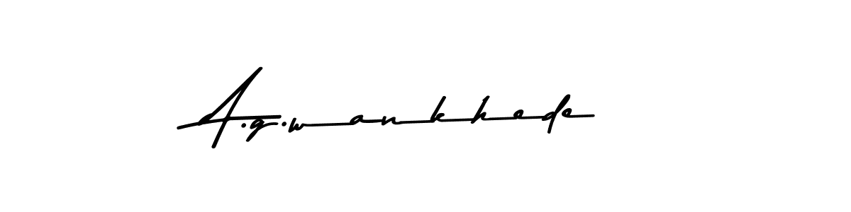 Use a signature maker to create a handwritten signature online. With this signature software, you can design (Asem Kandis PERSONAL USE) your own signature for name A.g.wankhede. A.g.wankhede signature style 9 images and pictures png