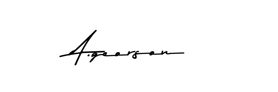 Make a beautiful signature design for name A.georson. With this signature (Asem Kandis PERSONAL USE) style, you can create a handwritten signature for free. A.georson signature style 9 images and pictures png