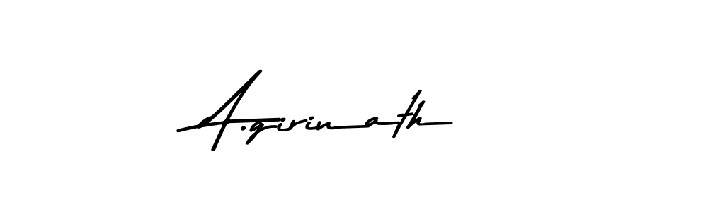 Design your own signature with our free online signature maker. With this signature software, you can create a handwritten (Asem Kandis PERSONAL USE) signature for name A.girinath. A.girinath signature style 9 images and pictures png