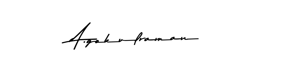 How to make A.gokulraman signature? Asem Kandis PERSONAL USE is a professional autograph style. Create handwritten signature for A.gokulraman name. A.gokulraman signature style 9 images and pictures png