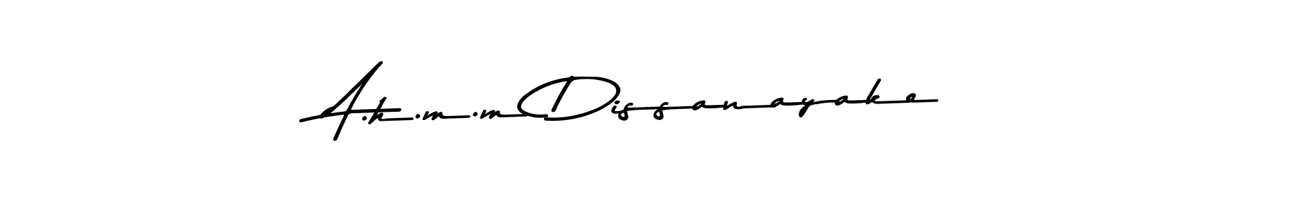 Design your own signature with our free online signature maker. With this signature software, you can create a handwritten (Asem Kandis PERSONAL USE) signature for name A.h.m.m Dissanayake. A.h.m.m Dissanayake signature style 9 images and pictures png