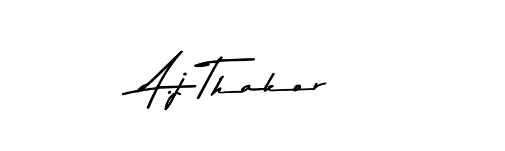 Make a beautiful signature design for name A.j Thakor. With this signature (Asem Kandis PERSONAL USE) style, you can create a handwritten signature for free. A.j Thakor signature style 9 images and pictures png