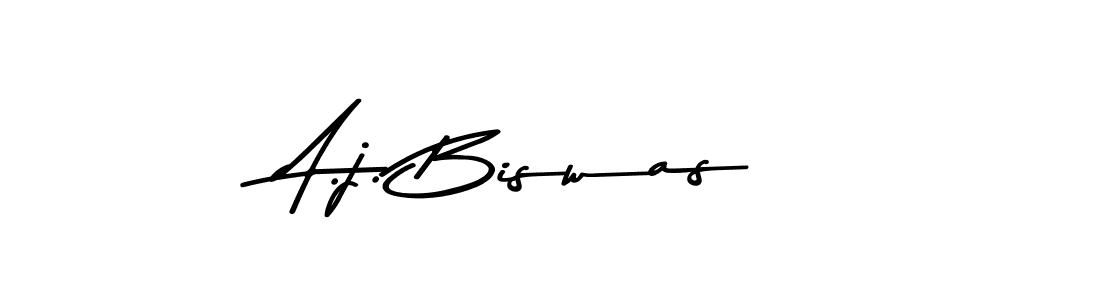 The best way (Asem Kandis PERSONAL USE) to make a short signature is to pick only two or three words in your name. The name A.j. Biswas include a total of six letters. For converting this name. A.j. Biswas signature style 9 images and pictures png