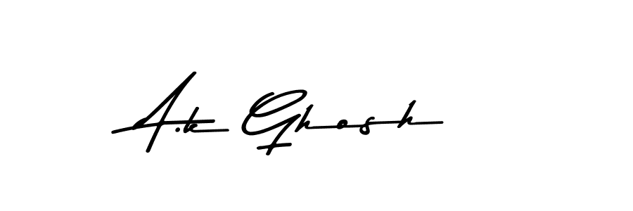 Design your own signature with our free online signature maker. With this signature software, you can create a handwritten (Asem Kandis PERSONAL USE) signature for name A.k Ghosh. A.k Ghosh signature style 9 images and pictures png