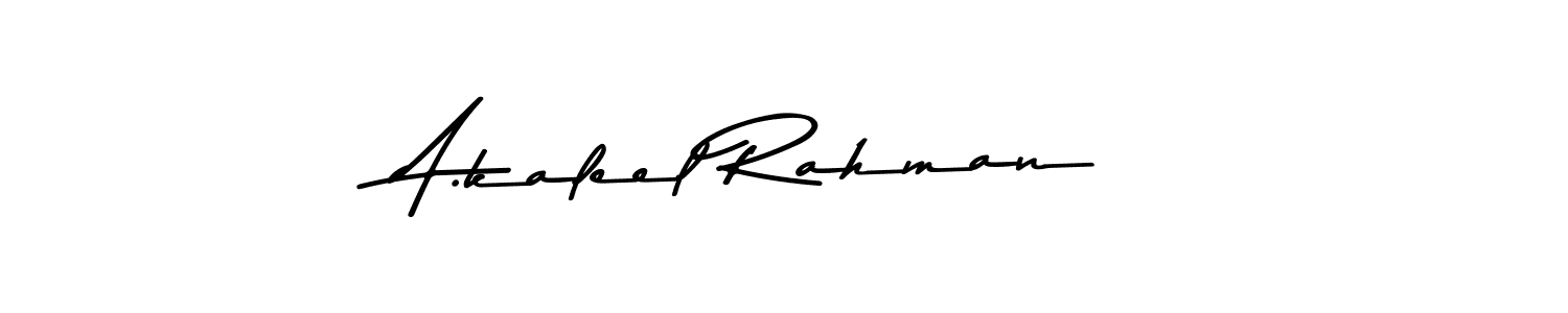 You can use this online signature creator to create a handwritten signature for the name A.kaleel Rahman. This is the best online autograph maker. A.kaleel Rahman signature style 9 images and pictures png