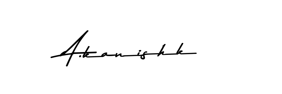 How to make A.kanishk name signature. Use Asem Kandis PERSONAL USE style for creating short signs online. This is the latest handwritten sign. A.kanishk signature style 9 images and pictures png