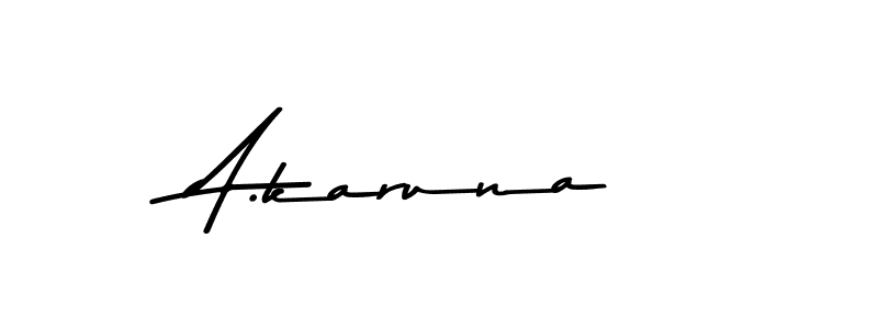 The best way (Asem Kandis PERSONAL USE) to make a short signature is to pick only two or three words in your name. The name A.karuna include a total of six letters. For converting this name. A.karuna signature style 9 images and pictures png