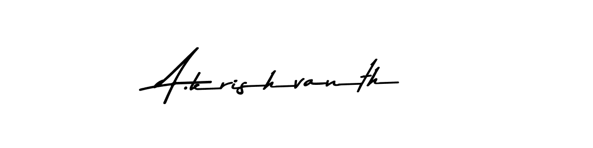 Design your own signature with our free online signature maker. With this signature software, you can create a handwritten (Asem Kandis PERSONAL USE) signature for name A.krishvanth. A.krishvanth signature style 9 images and pictures png