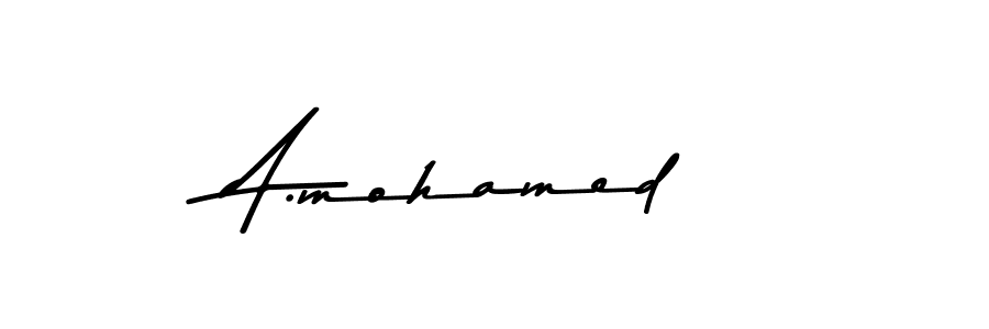 Create a beautiful signature design for name A.mohamed. With this signature (Asem Kandis PERSONAL USE) fonts, you can make a handwritten signature for free. A.mohamed signature style 9 images and pictures png