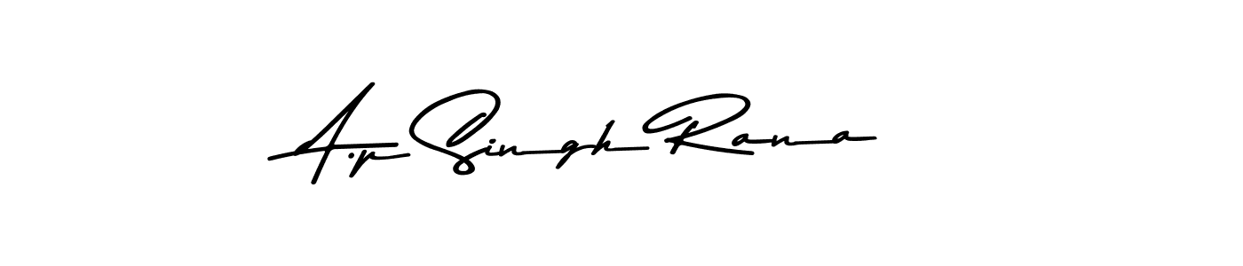 Make a beautiful signature design for name A.p Singh Rana. With this signature (Asem Kandis PERSONAL USE) style, you can create a handwritten signature for free. A.p Singh Rana signature style 9 images and pictures png