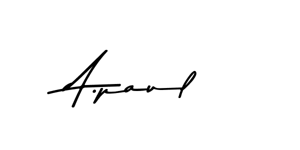 Create a beautiful signature design for name A.paul. With this signature (Asem Kandis PERSONAL USE) fonts, you can make a handwritten signature for free. A.paul signature style 9 images and pictures png