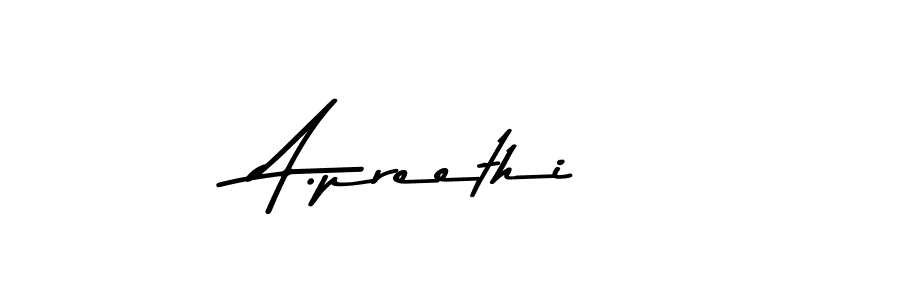 How to make A.preethi signature? Asem Kandis PERSONAL USE is a professional autograph style. Create handwritten signature for A.preethi name. A.preethi signature style 9 images and pictures png