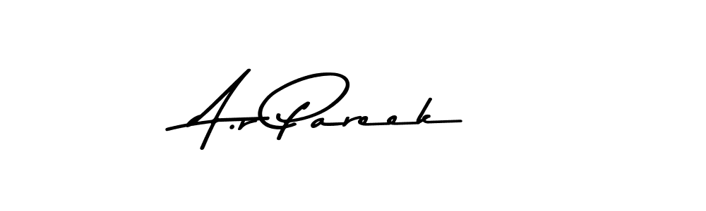 How to Draw A.r Pareek signature style? Asem Kandis PERSONAL USE is a latest design signature styles for name A.r Pareek. A.r Pareek signature style 9 images and pictures png
