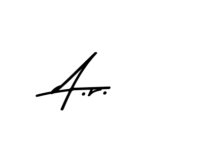 How to make A.r. name signature. Use Asem Kandis PERSONAL USE style for creating short signs online. This is the latest handwritten sign. A.r. signature style 9 images and pictures png