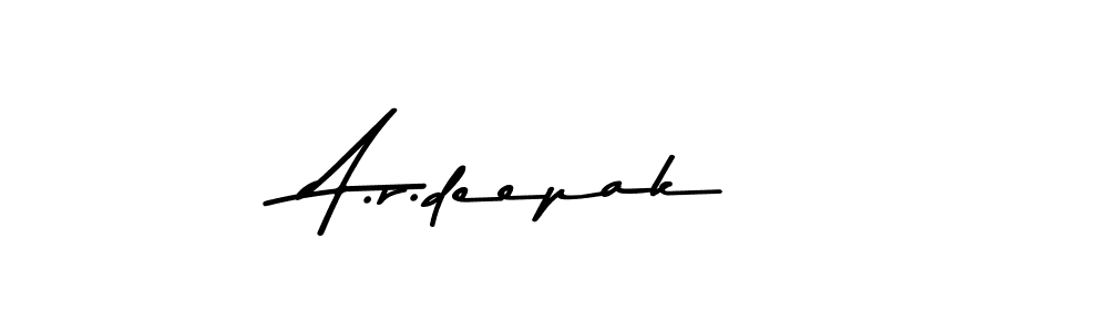 How to make A.r.deepak signature? Asem Kandis PERSONAL USE is a professional autograph style. Create handwritten signature for A.r.deepak name. A.r.deepak signature style 9 images and pictures png