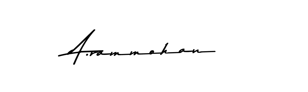 Create a beautiful signature design for name A.rammohan. With this signature (Asem Kandis PERSONAL USE) fonts, you can make a handwritten signature for free. A.rammohan signature style 9 images and pictures png