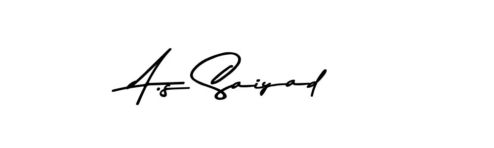 The best way (Asem Kandis PERSONAL USE) to make a short signature is to pick only two or three words in your name. The name A.s Saiyad include a total of six letters. For converting this name. A.s Saiyad signature style 9 images and pictures png