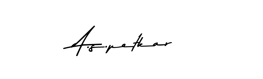 How to make A.s.petkar name signature. Use Asem Kandis PERSONAL USE style for creating short signs online. This is the latest handwritten sign. A.s.petkar signature style 9 images and pictures png