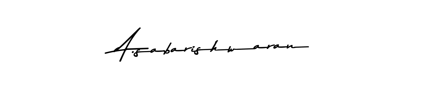 Create a beautiful signature design for name A.sabarishwaran. With this signature (Asem Kandis PERSONAL USE) fonts, you can make a handwritten signature for free. A.sabarishwaran signature style 9 images and pictures png