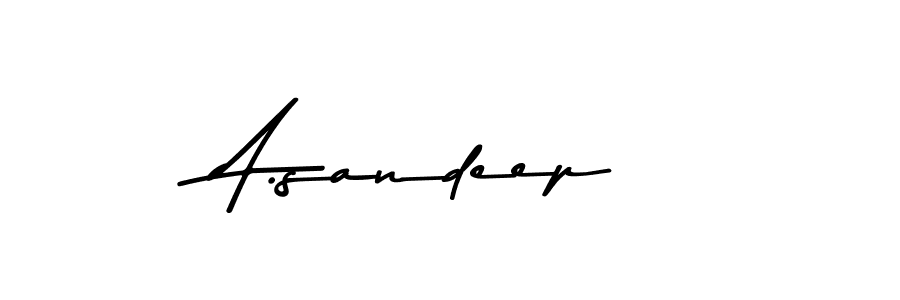 The best way (Asem Kandis PERSONAL USE) to make a short signature is to pick only two or three words in your name. The name A.sandeep include a total of six letters. For converting this name. A.sandeep signature style 9 images and pictures png