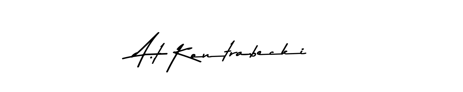 Design your own signature with our free online signature maker. With this signature software, you can create a handwritten (Asem Kandis PERSONAL USE) signature for name A.t Kontrabecki. A.t Kontrabecki signature style 9 images and pictures png
