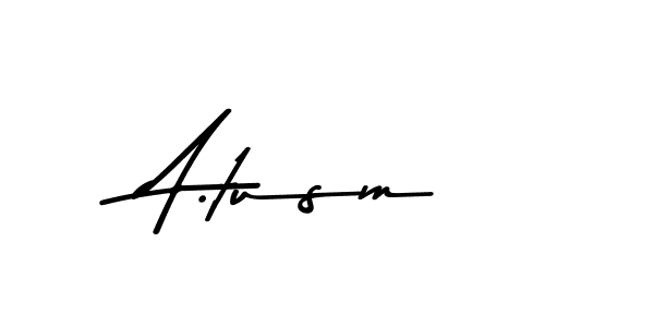 Also You can easily find your signature by using the search form. We will create A.tusm name handwritten signature images for you free of cost using Asem Kandis PERSONAL USE sign style. A.tusm signature style 9 images and pictures png