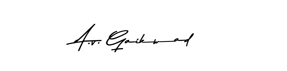 Design your own signature with our free online signature maker. With this signature software, you can create a handwritten (Asem Kandis PERSONAL USE) signature for name A.v. Gaikwad. A.v. Gaikwad signature style 9 images and pictures png