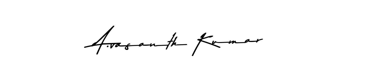A.vasanth Kumar stylish signature style. Best Handwritten Sign (Asem Kandis PERSONAL USE) for my name. Handwritten Signature Collection Ideas for my name A.vasanth Kumar. A.vasanth Kumar signature style 9 images and pictures png
