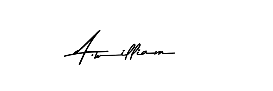 Also You can easily find your signature by using the search form. We will create A.william name handwritten signature images for you free of cost using Asem Kandis PERSONAL USE sign style. A.william signature style 9 images and pictures png