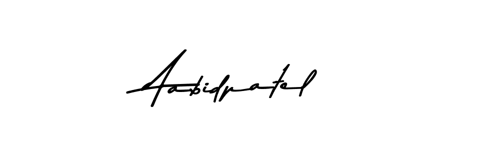 Create a beautiful signature design for name Aabidpatel. With this signature (Asem Kandis PERSONAL USE) fonts, you can make a handwritten signature for free. Aabidpatel signature style 9 images and pictures png