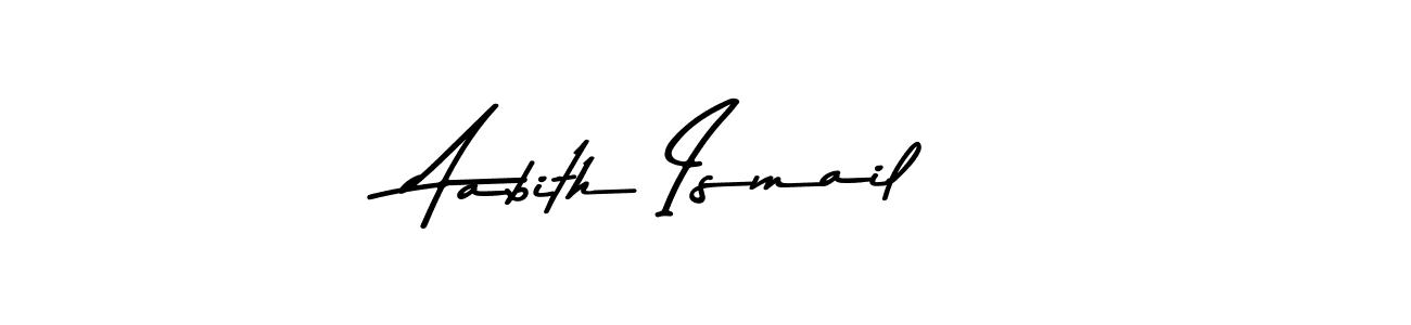 The best way (Asem Kandis PERSONAL USE) to make a short signature is to pick only two or three words in your name. The name Aabith Ismail include a total of six letters. For converting this name. Aabith Ismail signature style 9 images and pictures png