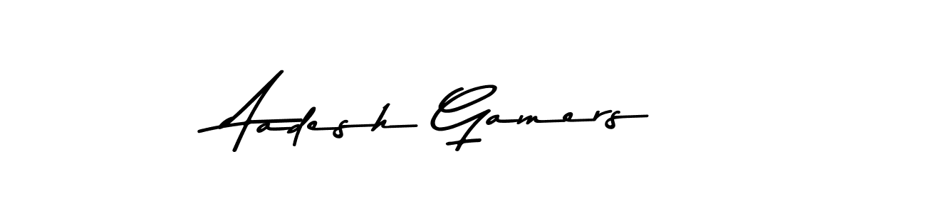 Design your own signature with our free online signature maker. With this signature software, you can create a handwritten (Asem Kandis PERSONAL USE) signature for name Aadesh Gamers. Aadesh Gamers signature style 9 images and pictures png