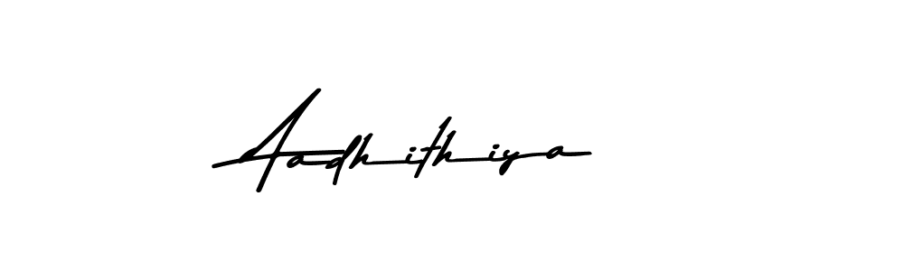 How to make Aadhithiya name signature. Use Asem Kandis PERSONAL USE style for creating short signs online. This is the latest handwritten sign. Aadhithiya signature style 9 images and pictures png