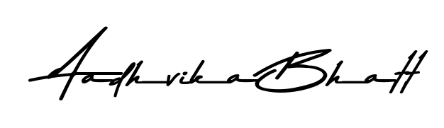 The Asem Kandis PERSONAL USE font gives name Aadhvika Bhatt a signature that looks effortless yet distinguished. Download high-res PNG instantly. Aadhvika Bhatt signature style 9 images and pictures png