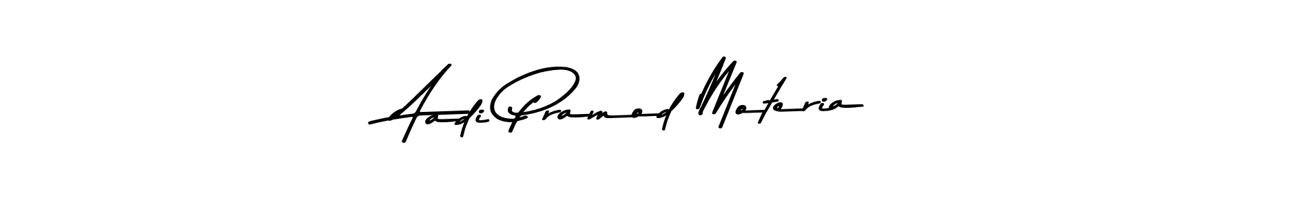 Also You can easily find your signature by using the search form. We will create Aadi Pramod Moteria name handwritten signature images for you free of cost using Asem Kandis PERSONAL USE sign style. Aadi Pramod Moteria signature style 9 images and pictures png
