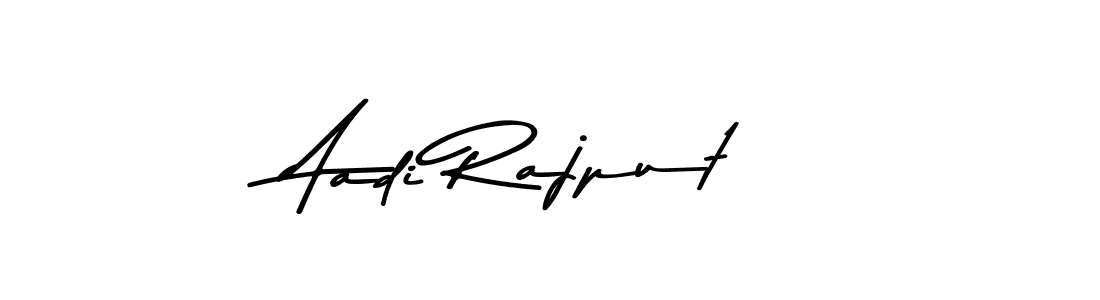 How to make Aadi Rajput name signature. Use Asem Kandis PERSONAL USE style for creating short signs online. This is the latest handwritten sign. Aadi Rajput signature style 9 images and pictures png