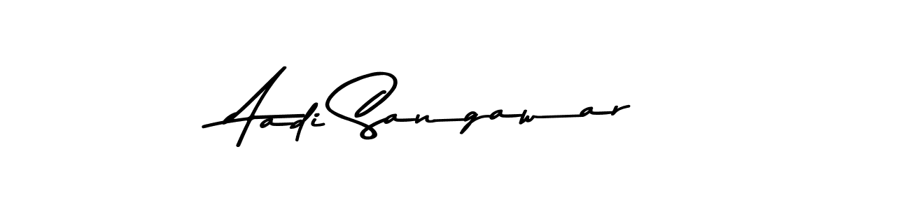 Create a beautiful signature design for name Aadi Sangawar. With this signature (Asem Kandis PERSONAL USE) fonts, you can make a handwritten signature for free. Aadi Sangawar signature style 9 images and pictures png