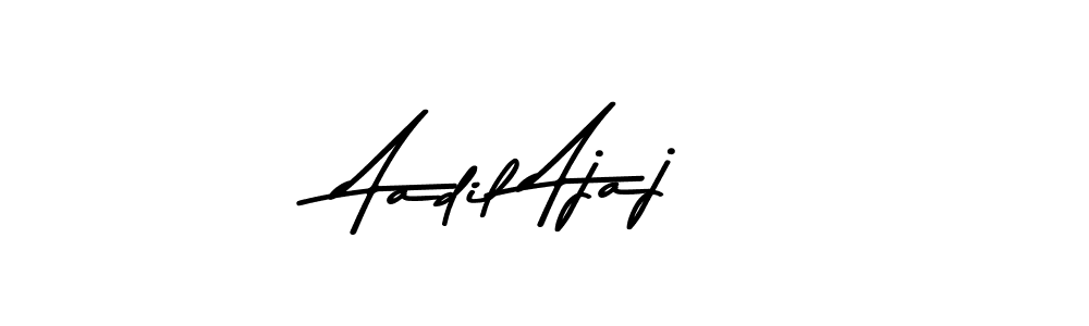 How to make Aadil Ajaj name signature. Use Asem Kandis PERSONAL USE style for creating short signs online. This is the latest handwritten sign. Aadil Ajaj signature style 9 images and pictures png