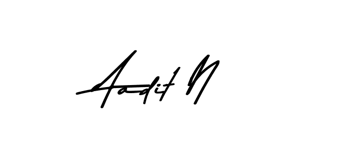 Create a beautiful signature design for name Aadit N. With this signature (Asem Kandis PERSONAL USE) fonts, you can make a handwritten signature for free. Aadit N signature style 9 images and pictures png