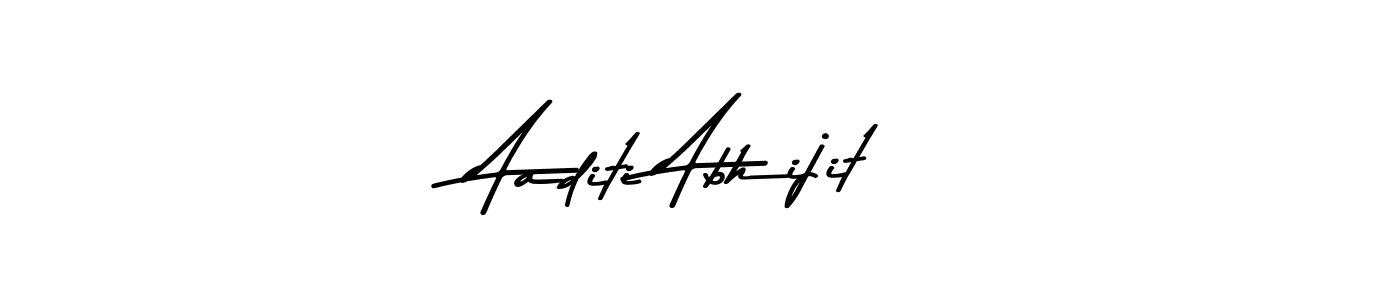 The best way (Asem Kandis PERSONAL USE) to make a short signature is to pick only two or three words in your name. The name Aaditi Abhijit include a total of six letters. For converting this name. Aaditi Abhijit signature style 9 images and pictures png
