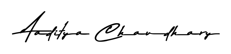 You should practise on your own different ways (Asem Kandis PERSONAL USE) to write your name (Aaditya Chaudhary) in signature. Don't let someone else do it for you. Aaditya Chaudhary signature style 9 images and pictures png