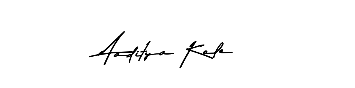 Make a beautiful signature design for name Aaditya Kole. With this signature (Asem Kandis PERSONAL USE) style, you can create a handwritten signature for free. Aaditya Kole signature style 9 images and pictures png