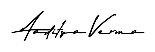 Aaditya Verma stylish signature style. Best Handwritten Sign (Asem Kandis PERSONAL USE) for my name. Handwritten Signature Collection Ideas for my name Aaditya Verma. Aaditya Verma signature style 9 images and pictures png