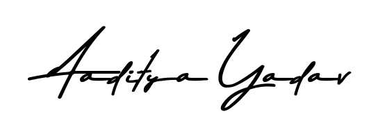 Download transparent PNG signature for name Aaditya Yadav styled with Asem Kandis PERSONAL USE font. Ready to paste directly into PDF and Word agreements. Aaditya Yadav signature style 9 images and pictures png