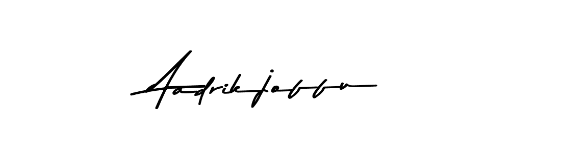 The best way (Asem Kandis PERSONAL USE) to make a short signature is to pick only two or three words in your name. The name Aadrikjoffu include a total of six letters. For converting this name. Aadrikjoffu signature style 9 images and pictures png