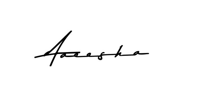 How to make Aaeesha name signature. Use Asem Kandis PERSONAL USE style for creating short signs online. This is the latest handwritten sign. Aaeesha signature style 9 images and pictures png