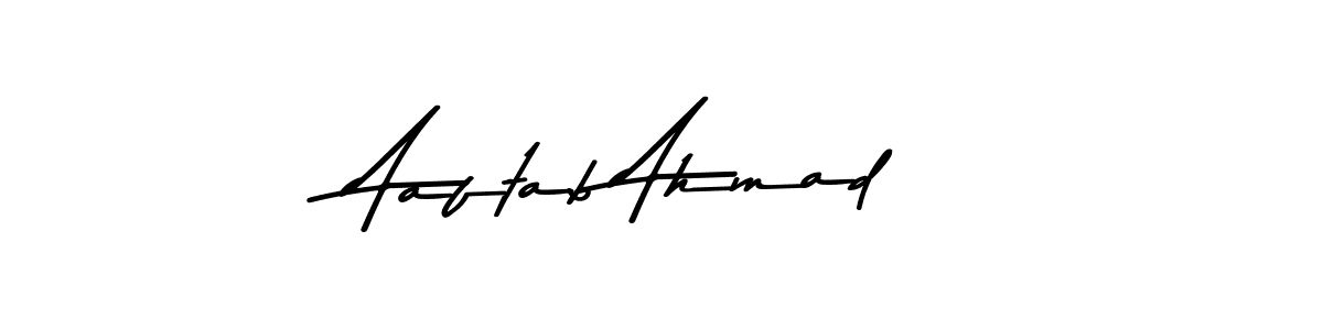 Also You can easily find your signature by using the search form. We will create Aaftab Ahmad name handwritten signature images for you free of cost using Asem Kandis PERSONAL USE sign style. Aaftab Ahmad signature style 9 images and pictures png