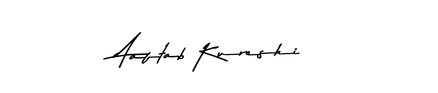 How to make Aaftab Kureshi name signature. Use Asem Kandis PERSONAL USE style for creating short signs online. This is the latest handwritten sign. Aaftab Kureshi signature style 9 images and pictures png