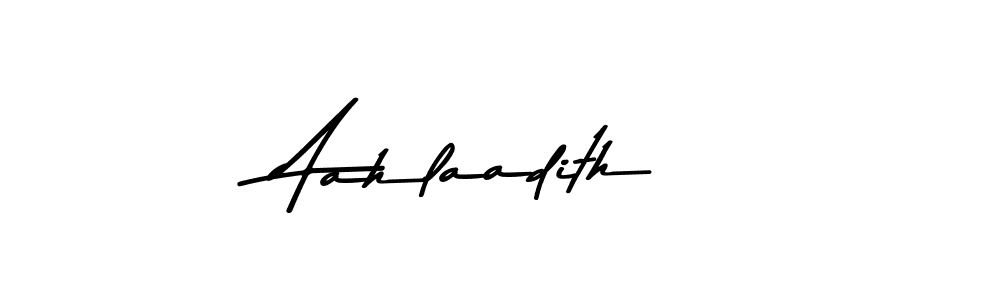 How to make Aahlaadith name signature. Use Asem Kandis PERSONAL USE style for creating short signs online. This is the latest handwritten sign. Aahlaadith signature style 9 images and pictures png