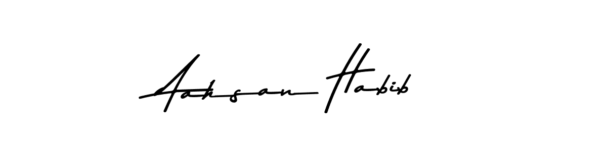 Create a beautiful signature design for name Aahsan Habib. With this signature (Asem Kandis PERSONAL USE) fonts, you can make a handwritten signature for free. Aahsan Habib signature style 9 images and pictures png